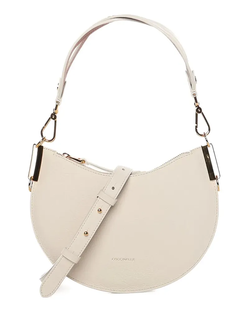 Coccinelle small zip leather shoulder bag - Nude Nude