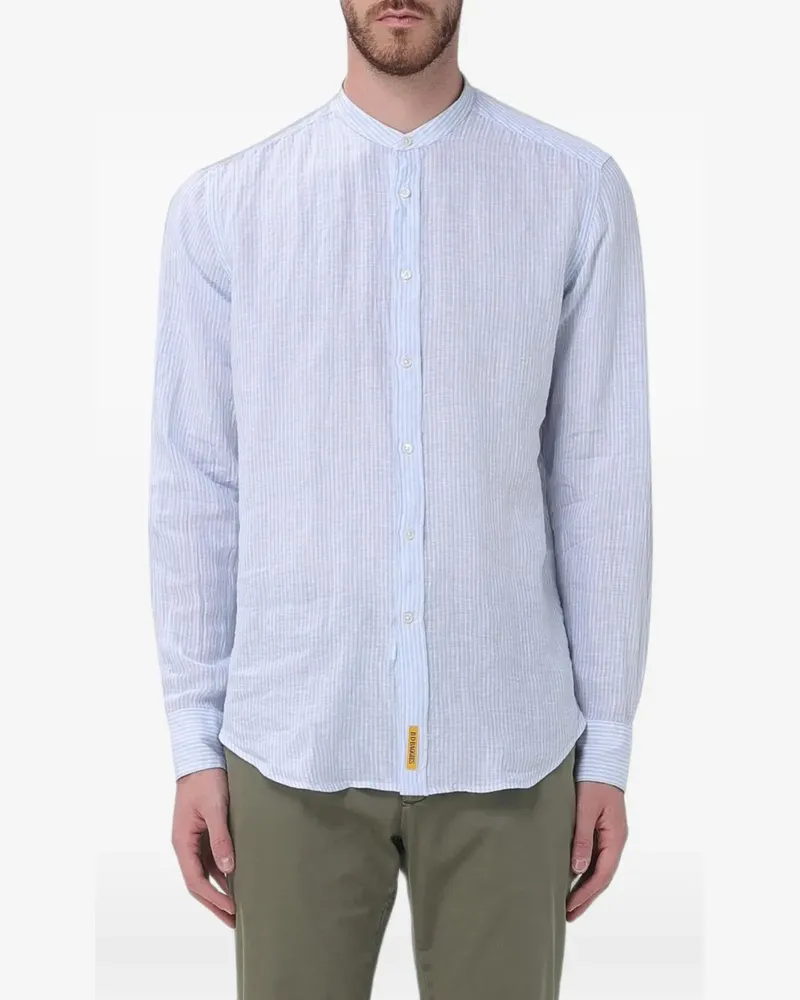 B.D. Baggies striped grandad-collar shirt - Blau Blau