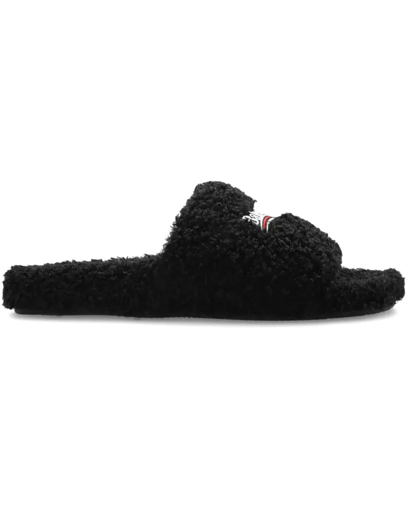 Balenciaga Sandalen mit Logo-Stickerei - Schwarz Schwarz