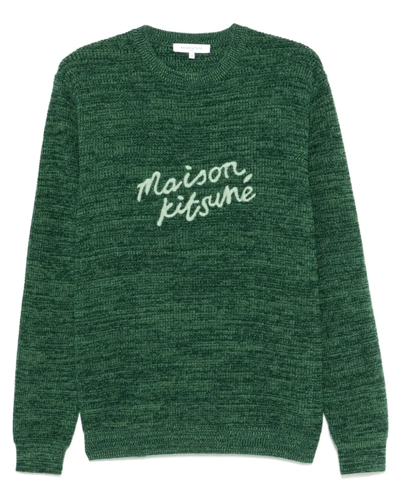Kitsuné Pullover mit Logo-Stickerei - Grün Grün
