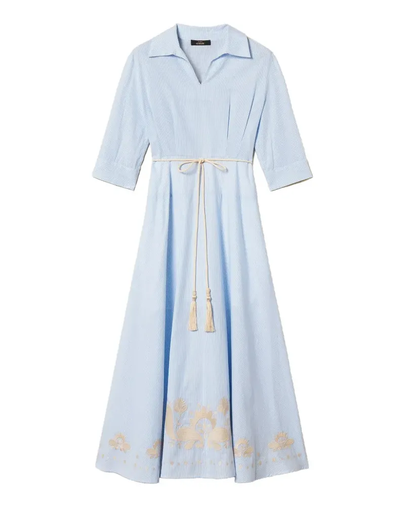 Twin-Set Gestreiftes Kleid - Blau Blau