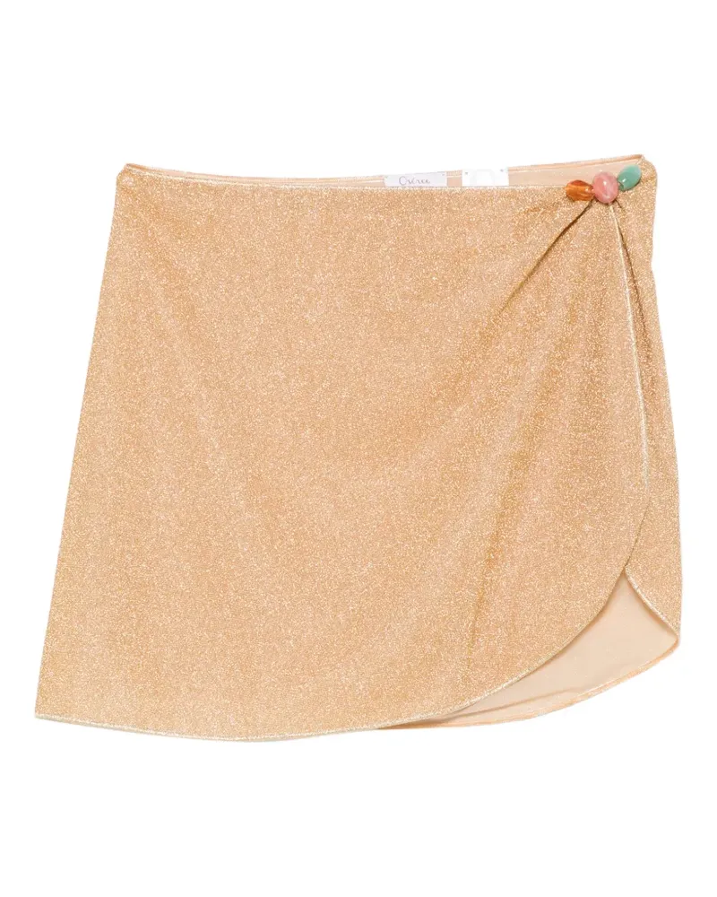 Oséree bead-embellished wrap skirt - Gold Gold