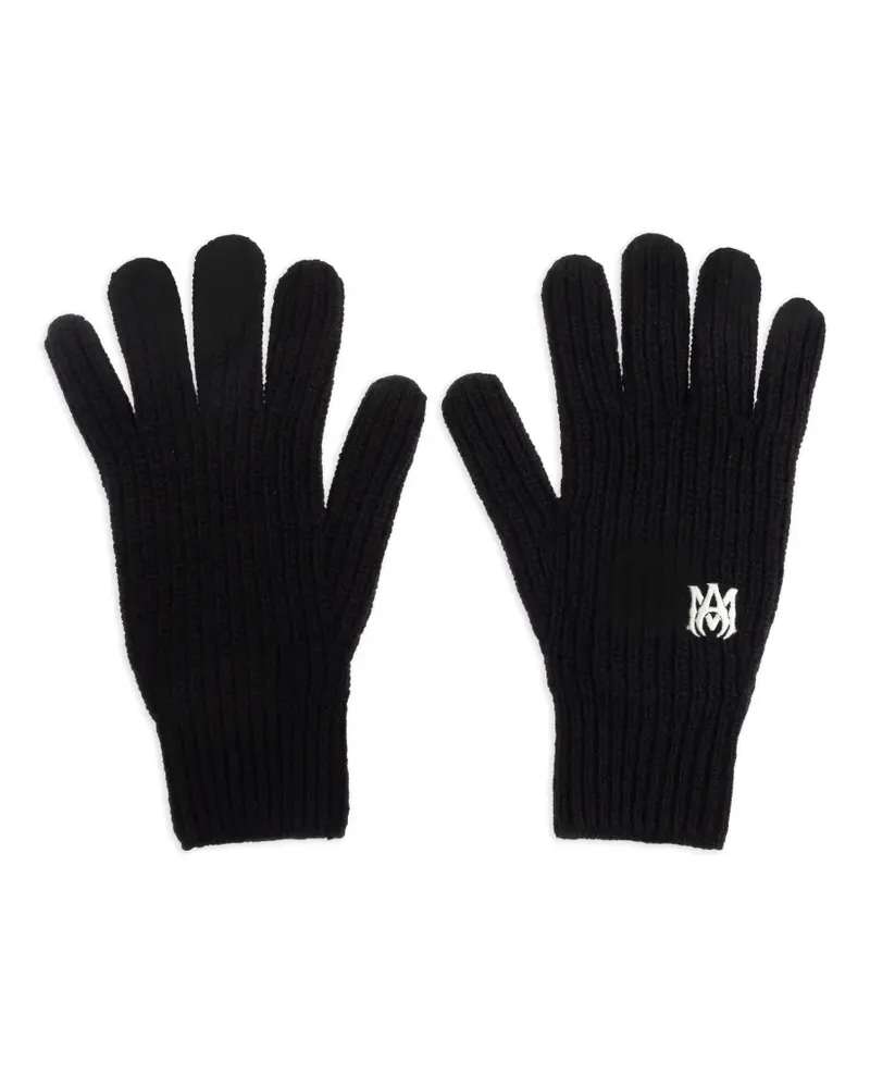 Amiri Handschuhe mit Logo-Stickerei - Schwarz Schwarz