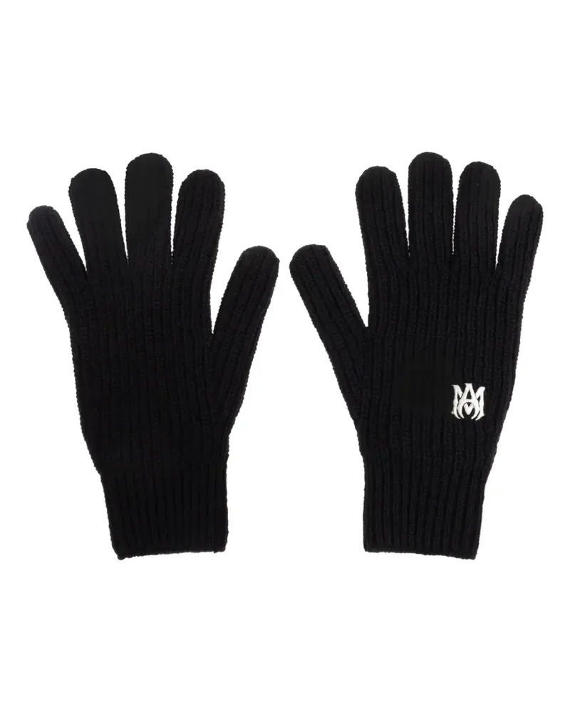 Amiri logo-embroidered gloves - Schwarz Schwarz