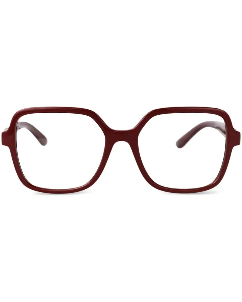 Dolce & Gabbana Brille mit DG-Schild - Rot Rot