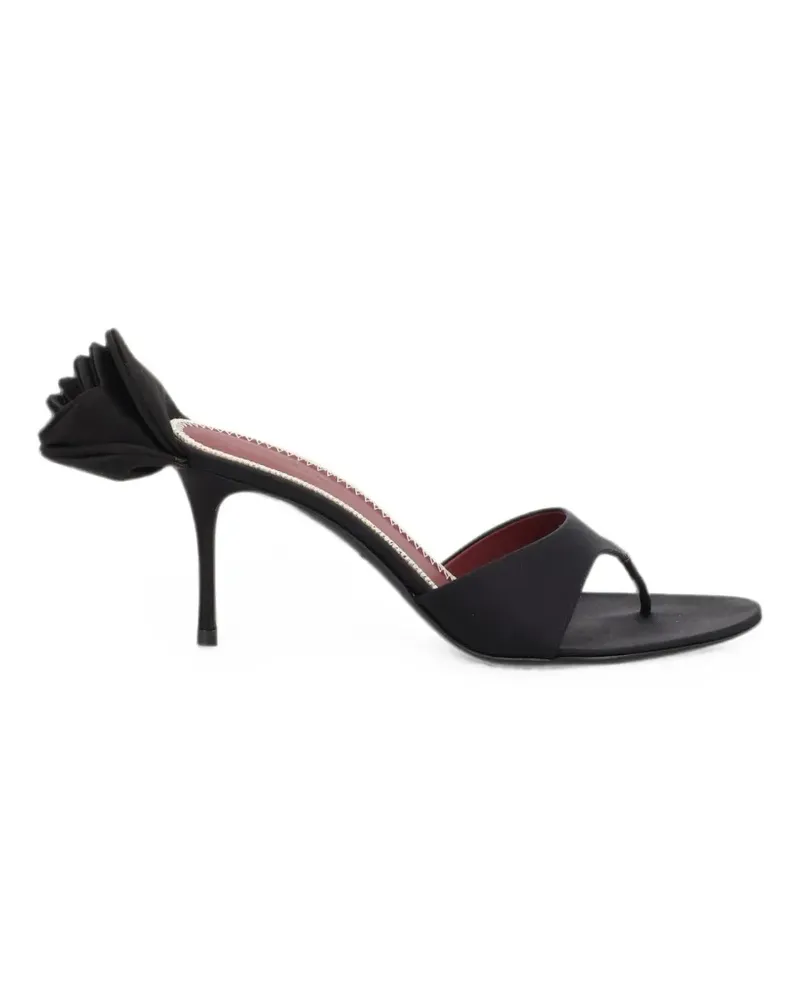 Magda Butrym floral-detail thong sandals - Schwarz Schwarz