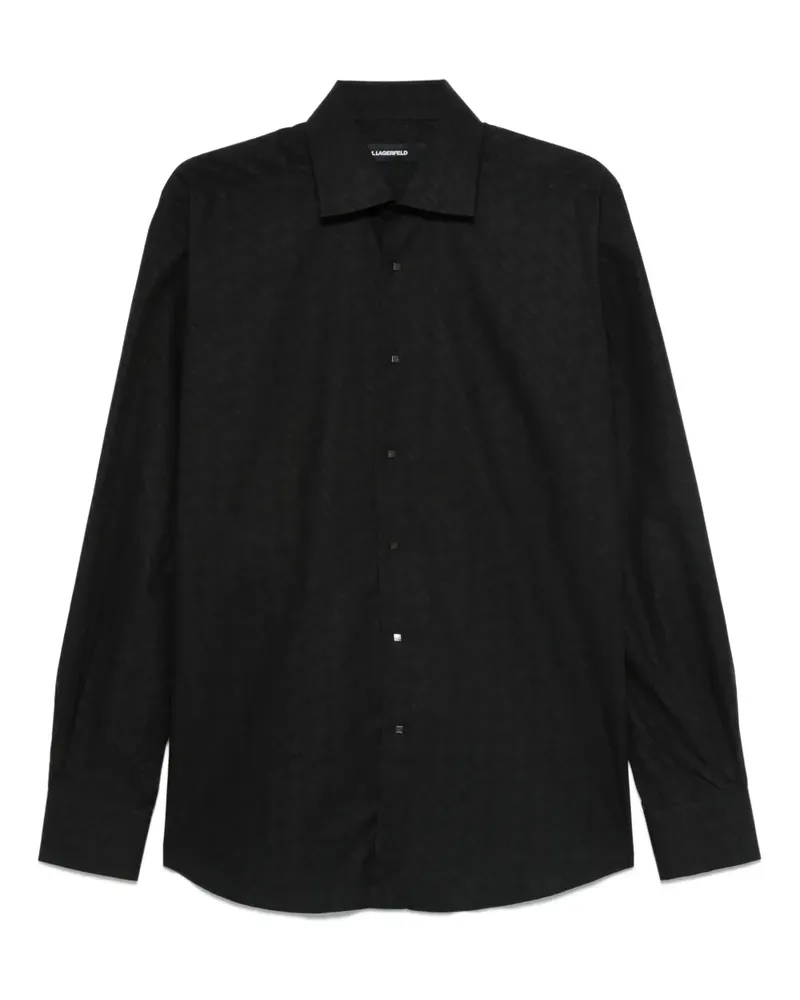 Karl Lagerfeld Hemd mit Print - Schwarz Schwarz