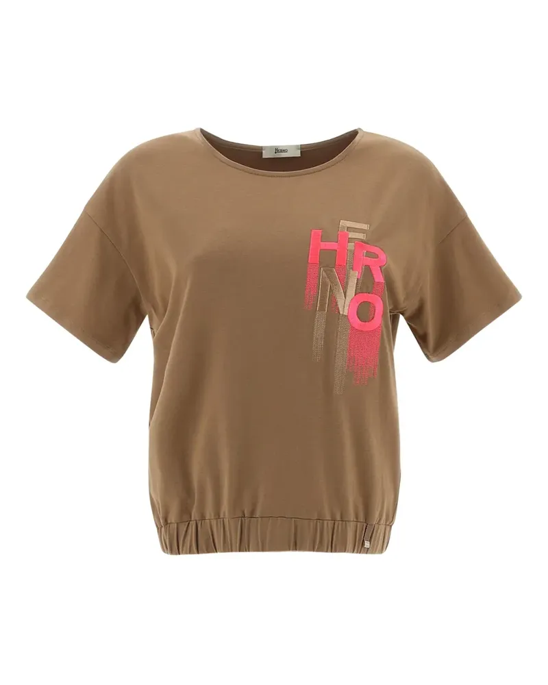 Herno Oberteil mit rundem Ausschnitt - Nude Nude