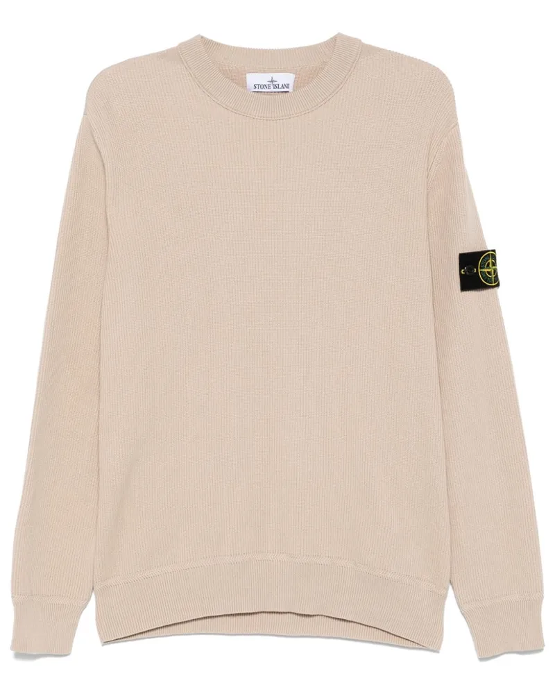 Stone Island Sweatshirt mit Kompass-Patch - Nude Nude