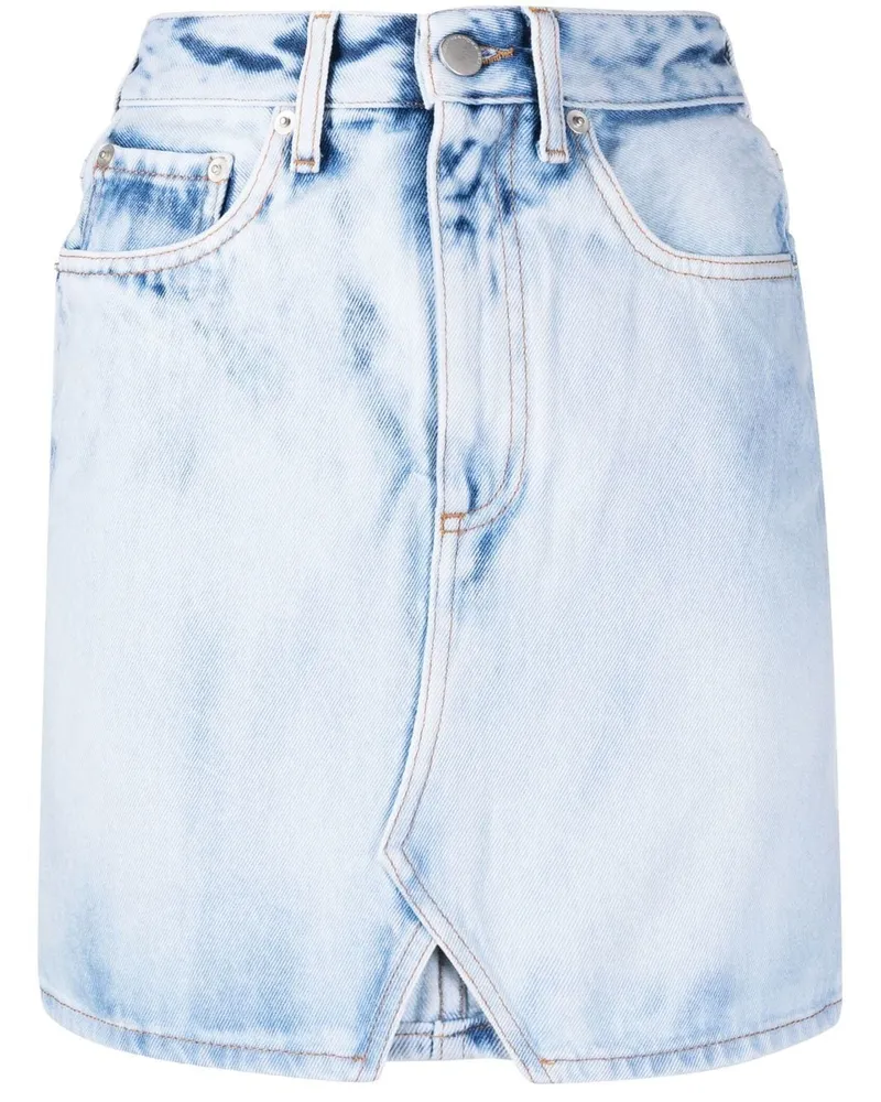 Alessandra Rich Jeansrock mit hohem Bund Blau