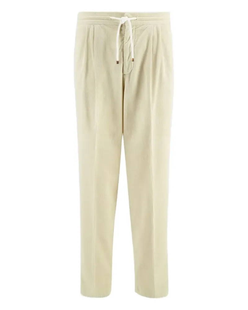 Brunello Cucinelli Hose aus Cord - Weiß Weiß