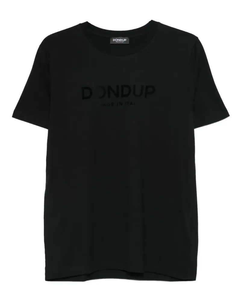Dondup T-Shirt mit Logo-Print - Schwarz Schwarz