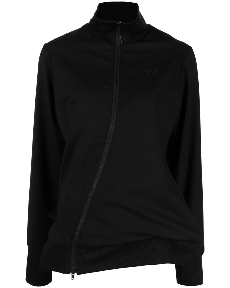 Y-3 Asymmetrisches Sweatshirt Schwarz