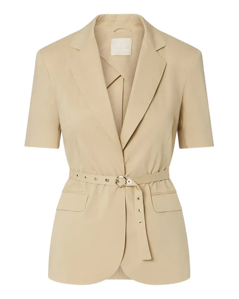 Liu Jo belted short-sleeve jacket - Nude Nude