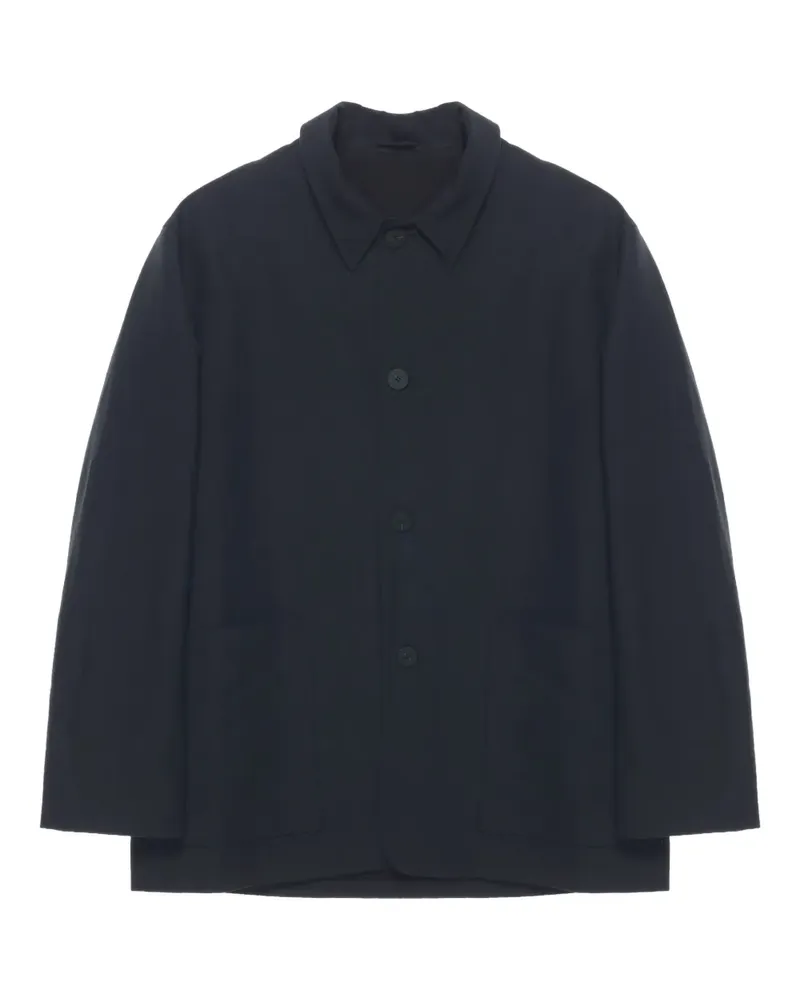 Studio Nicholson Nopi Hemdjacke mit aufgesetzter Tasche - Blau Blau