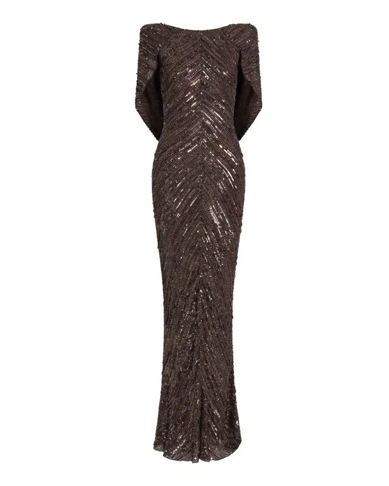 Jenny Packham Sakari Abendkleid - Braun Braun