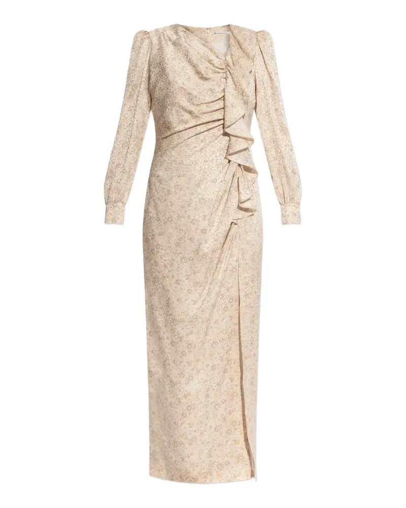 Alessandra Rich ruffled evening dress - Nude Nude