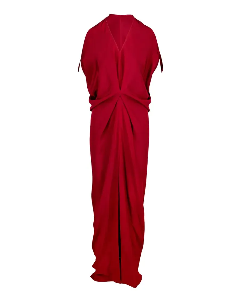 Zero + Maria Cornejo Maxikleid mit V-Ausschnitt - Rot Rot