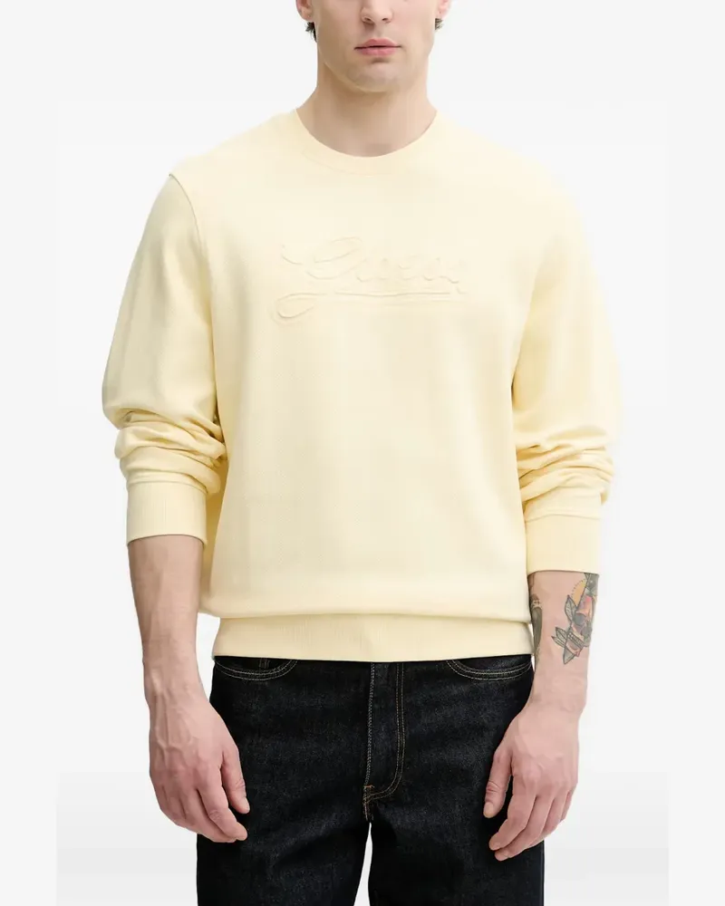 Guess Sweatshirt mit Logo-Stickerei - Gelb Gelb