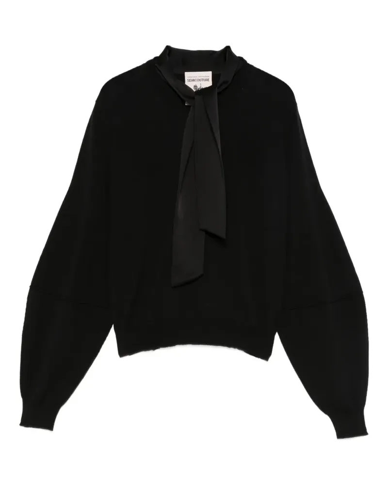 Semicouture Pullover mit Schnürung - Schwarz Schwarz