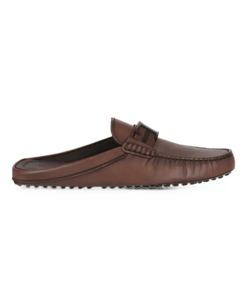 TOD'S T Timeless leather loafers - Braun Braun