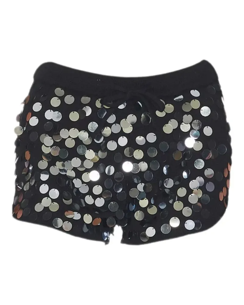 Leslie Amon Scorpio sequin-embellished shorts - Schwarz Schwarz