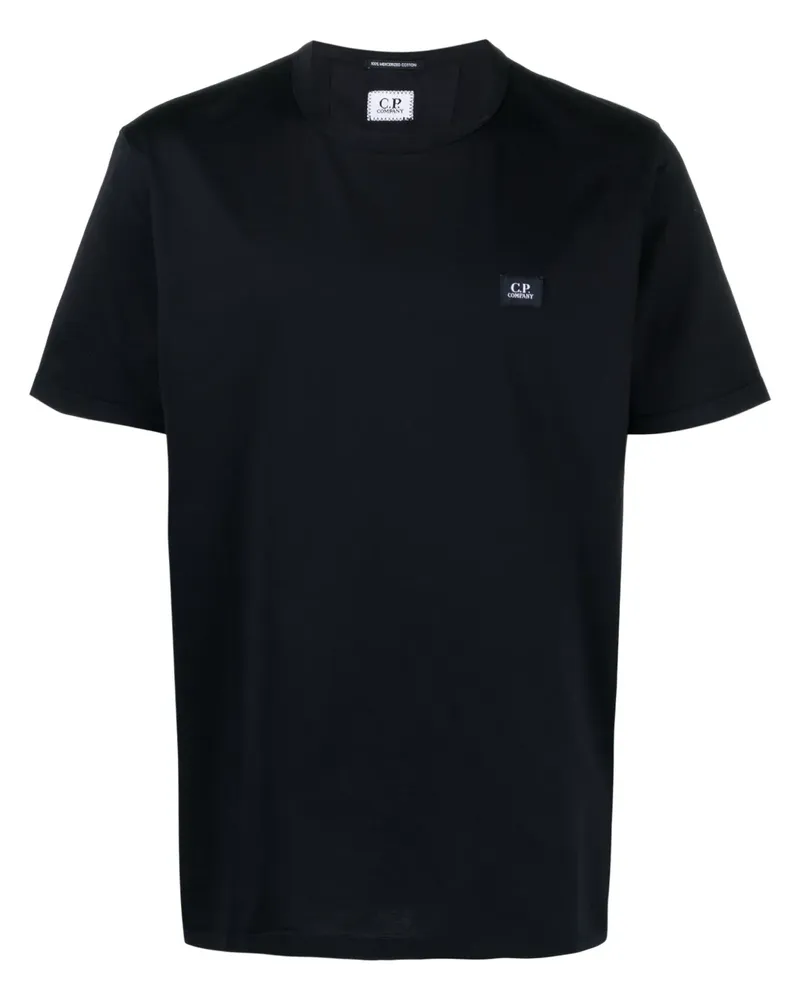 C.P. Company T-Shirt mit Logo-Patch - Blau Blau