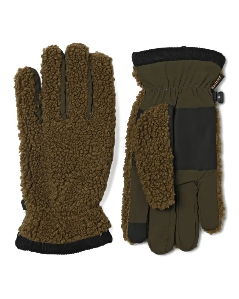 Barbour Handschuhe aus Fleece mit Schnalle - Grün Grün