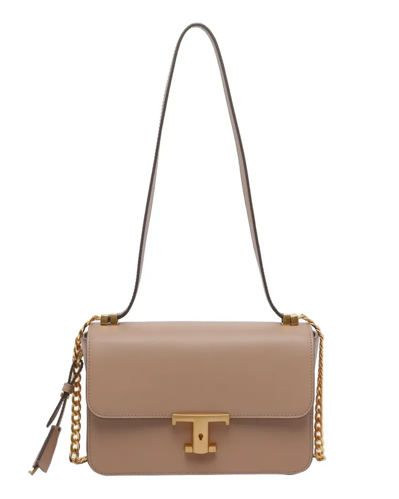 TOD'S Mini Umhängetasche aus Leder - Nude Nude