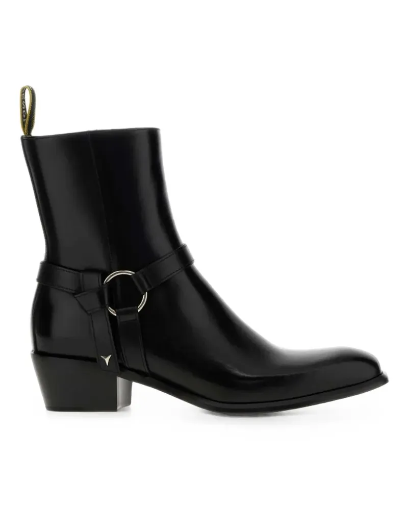 Fendi Double O harness leather biker boots - Schwarz Schwarz