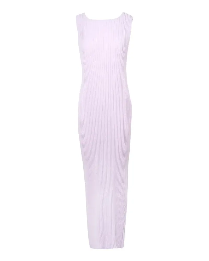Issey Miyake ribbed midi dress - Violett Violett