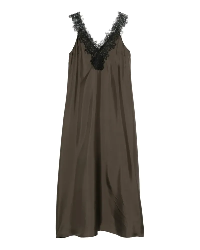 Róhe V-neck silk maxi dress - Braun Braun
