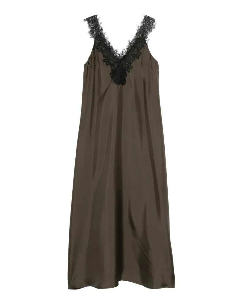 Róhe V-neck silk maxi dress - Braun Braun