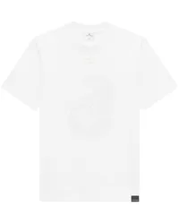 Courrèges T-Shirt mit Logo-Patch Weiß