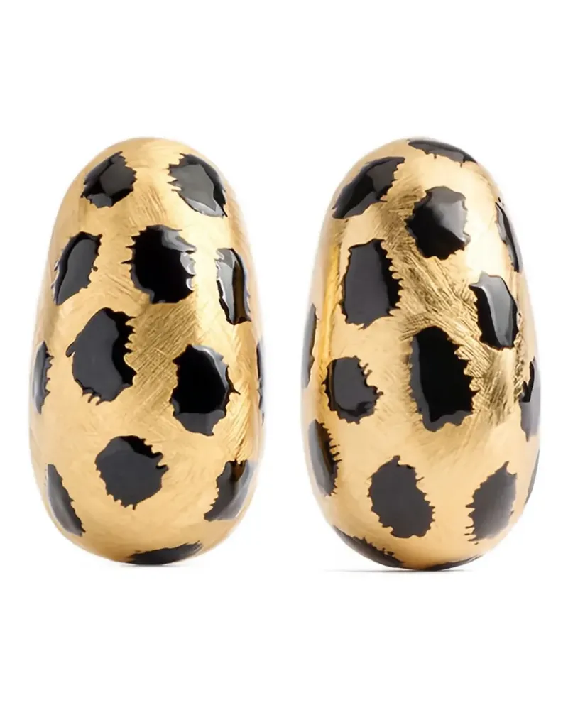 Jacquemus Ohrstecker mit Animal-Print - Gold Gold
