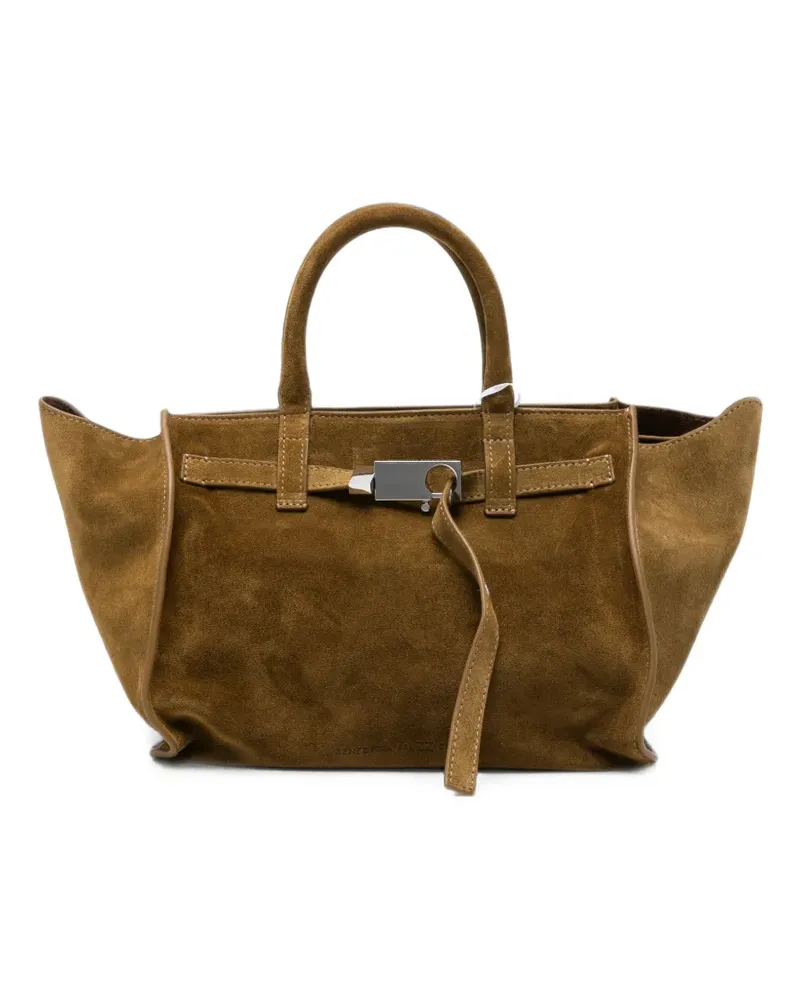 Benedetta Bruzziches Tote Bag aus Wildleder mit Schnalle - Braun Braun