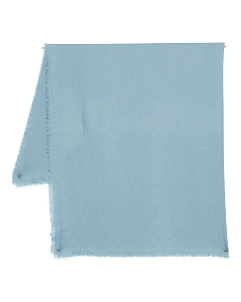 Gucci Schal mit ausgefransten Kanten - Blau Blau