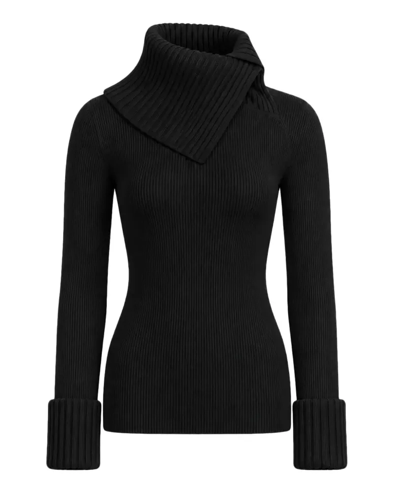 SPORTMAX Pullover mit asymmetrischem Kragen - Schwarz Schwarz