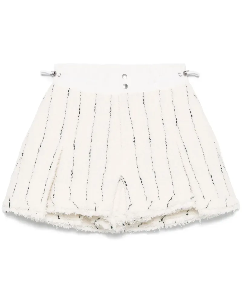 Sacai Shorts aus Tweed - Weiß Weiß