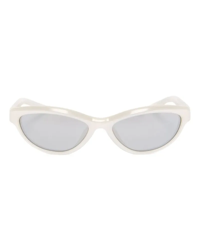 Jacquemus Klassische Cat-Eye-Sonnenbrille - Weiß Weiß