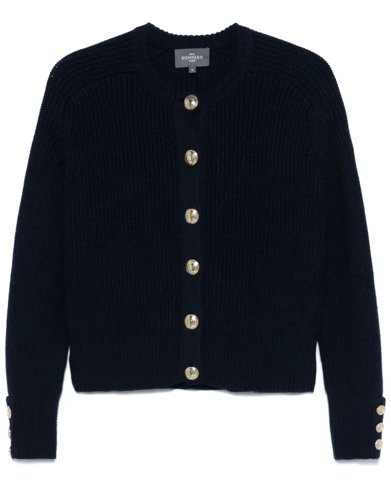 Eric Bompard Gerippter Cardigan - Blau Blau