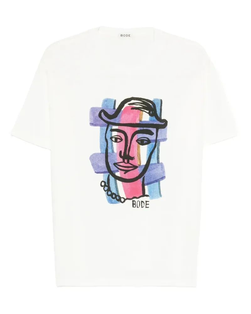 BODE T-Shirt mit Hut-Print - Weiß Weiß