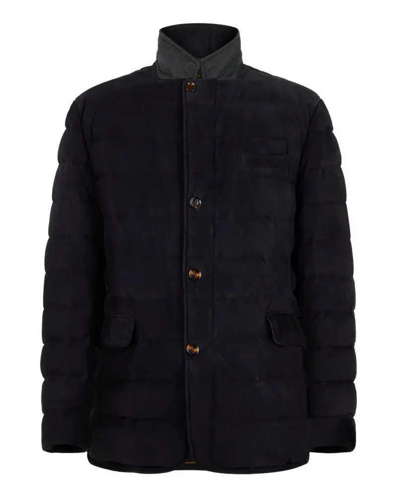 MOORER quilted collar jacket - Blau Blau