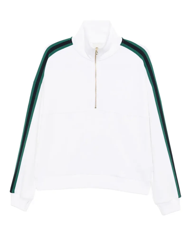 Varley Raymar Sweatshirt mit kurzem Reißverschluss - Weiß Weiß