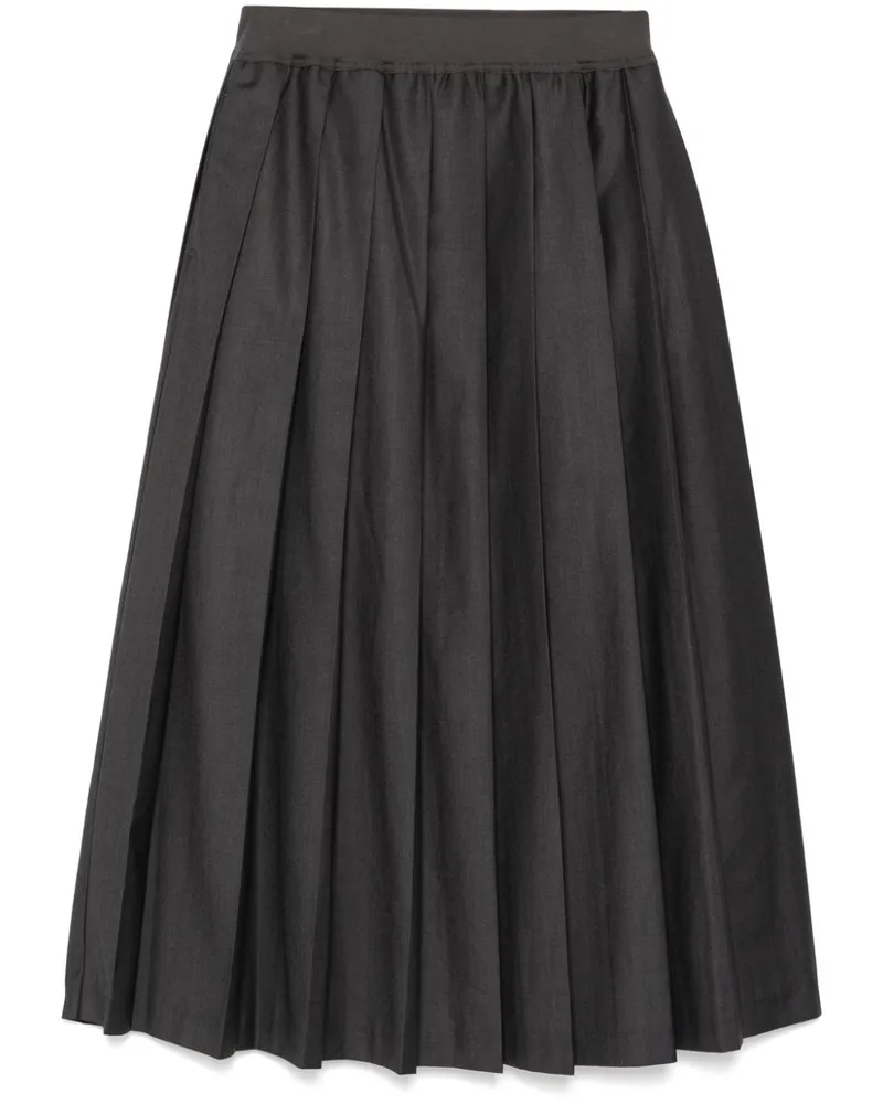 b+ab Faltenrock mit Stretchbund - Grau Grau