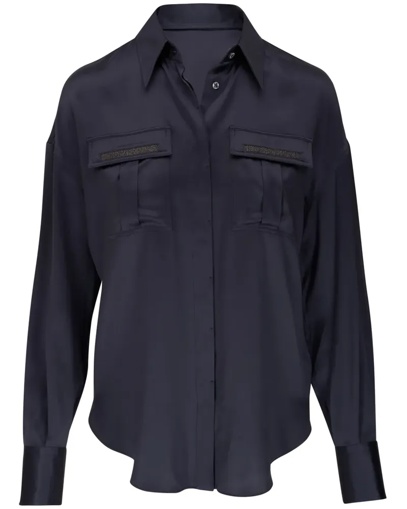 Brunello Cucinelli Verziertes Hemd - Blau Blau