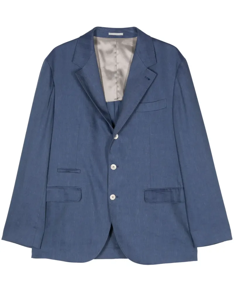 Brunello Cucinelli Einreihiges Sakko - Blau Blau