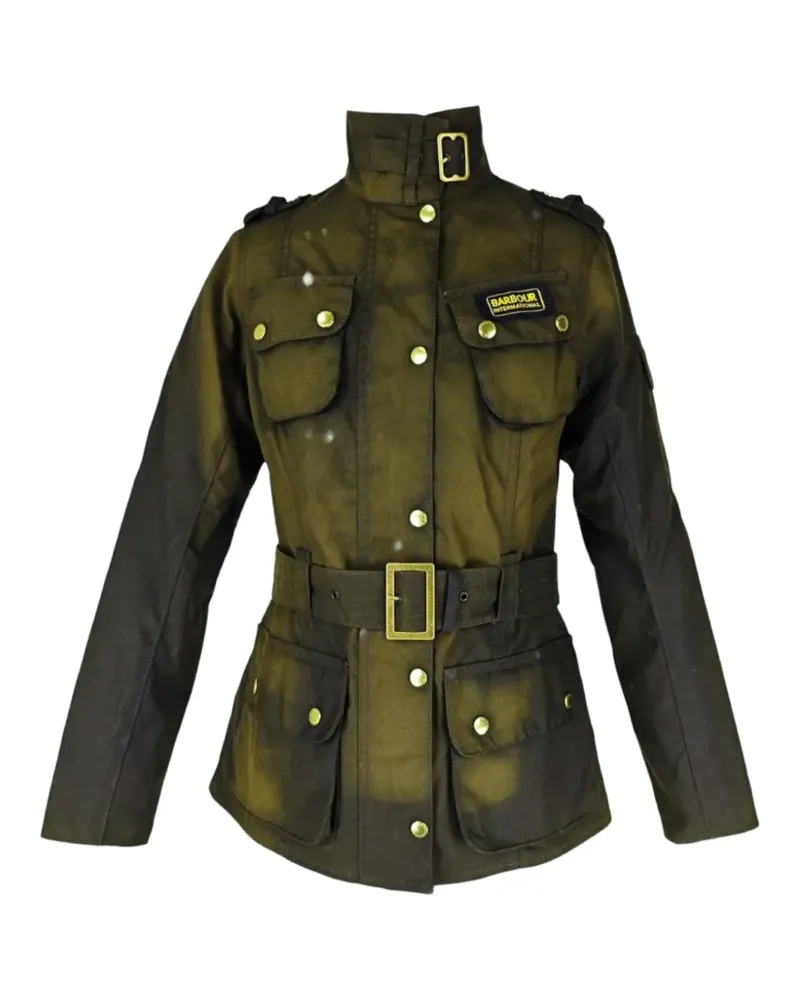 Barbour Motorcycle Jacke mit Gürtel - Grün Grün