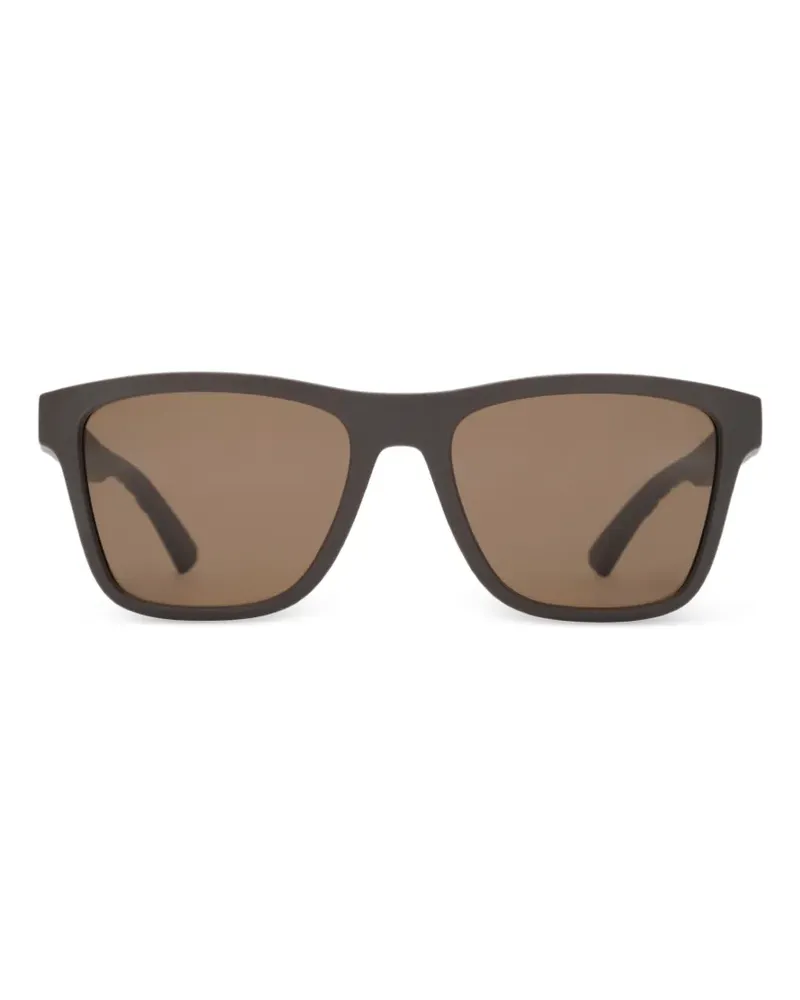 Burberry Eckige Sonnenbrille mit strukturiertem Karo - Braun Braun