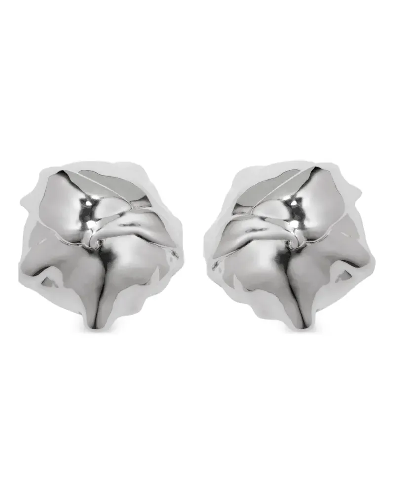 Completedworks Conked Out Ohrringe mit Knitteroptik - Silber Silber